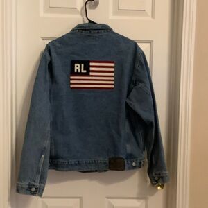 Vintage Ralph Lauren Polo Jeans Co American Flag Denim Jacket